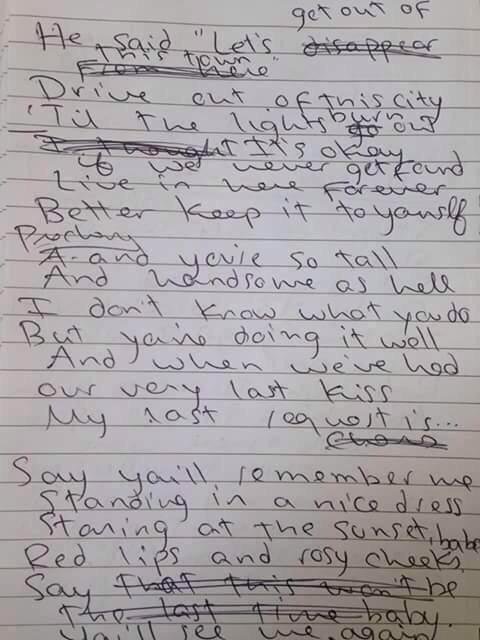 Wildest Dreams Original Manuscript